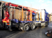 DAF XF95 mit 16000er Penz Kran und Anhänger mit Aufbau von Gsodam